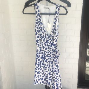 Townsen blue and white wrap dress (xs)